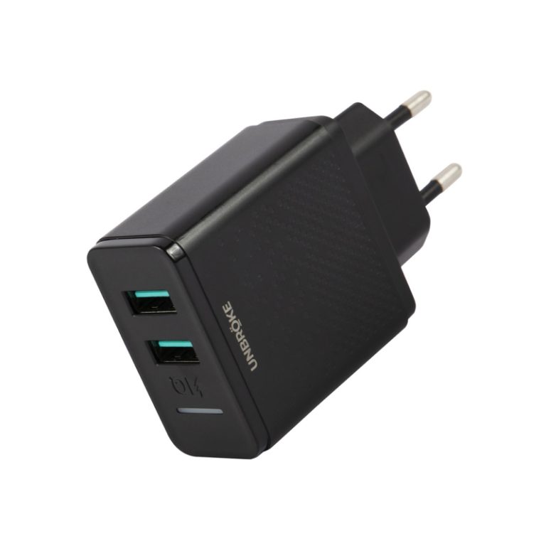 UNBRÖKE 2 USB (UN-2), 3.4A, Led индикатор зарядки (черный)
