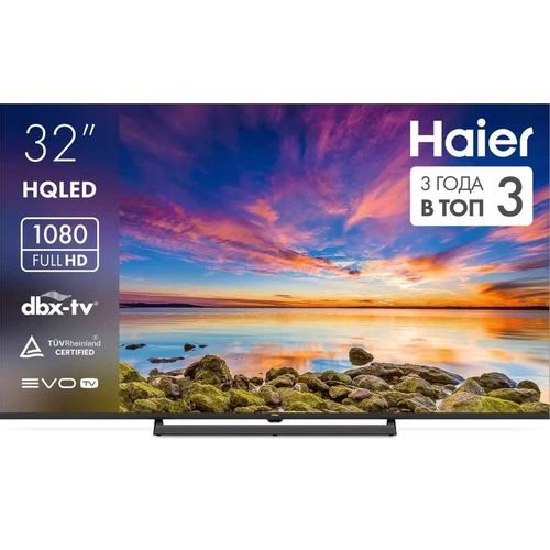 32″ Телевизор HAIER 32H6GFG HQLED, FULL HD, СМАРТ ТВ, Android TV, черный