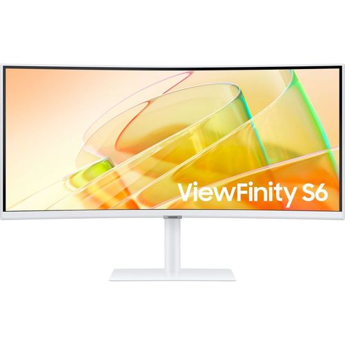 34″ Монитор Samsung ViewFinity S6 S34C650TAUXEN, 3440×1440, VA, 100Гц, 1хHDMI, 1хDP, изогнутый, белый [ls34c650tauxen]
