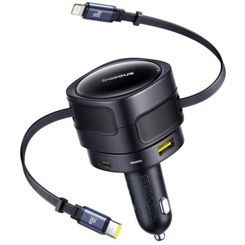 Автомобильное зарядное устройство BASEUS C00035507121-02, USB-A, USB-C, 8-pin Lightning, USB-C, 90Вт, черный — цена и наличие Автомобильное зарядное устройство BASEUS C00035507121-02, USB-A, USB-C, 8-pin Lightning, USB-C, 90Вт, черный