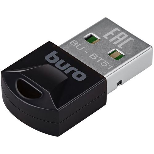 Bluetooth адаптер Buro BU-BT51 BT 5.1+EDR class 1.5, USB, 20м, черный