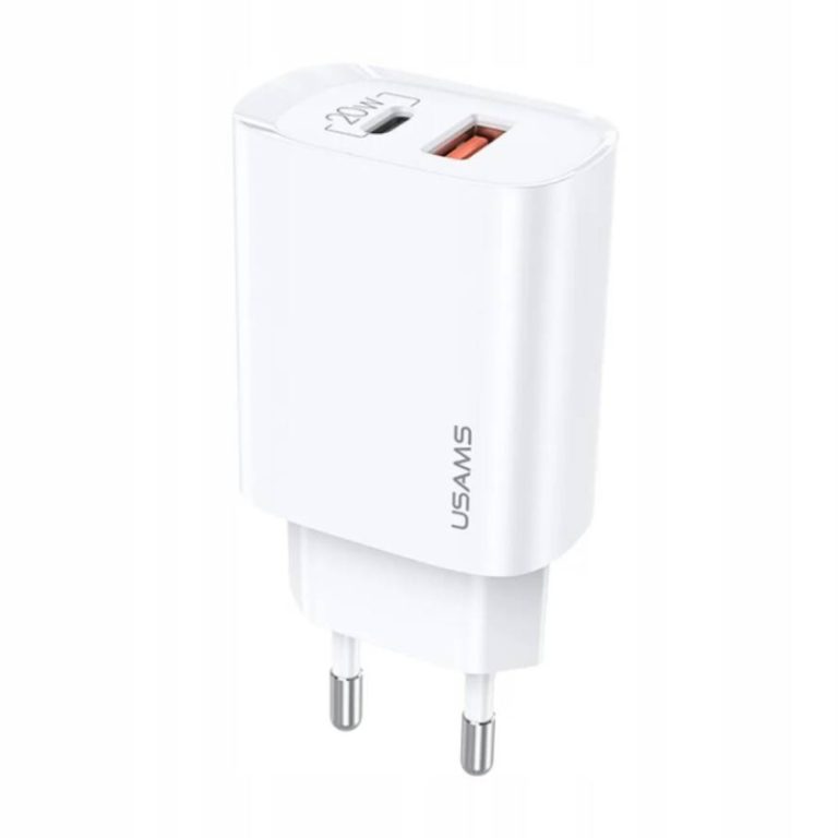 Usams CC121 T35 USB QC3.0+PD3.0 20W Fast Charger (белый)