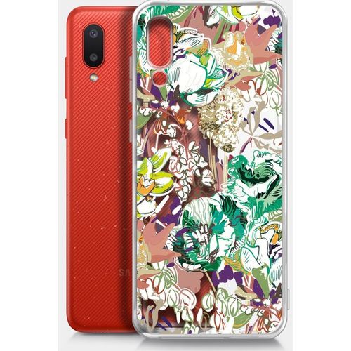 Чехол (клип-кейс) BORASCO ArtWorks, для Samsung Galaxy A02, прозрачный/рисунок [51361]