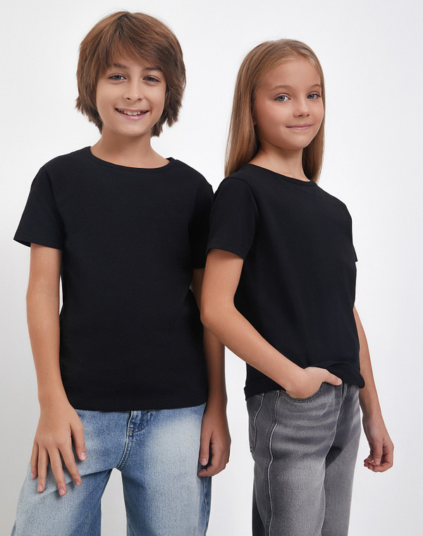Mascotte JUNIOR Черная детская базовая футболка