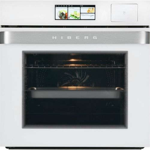 Духовой шкаф электрический HIBERG S-VM 6615 W i-Smart, 66л, дверца с 3 стеклами, белый