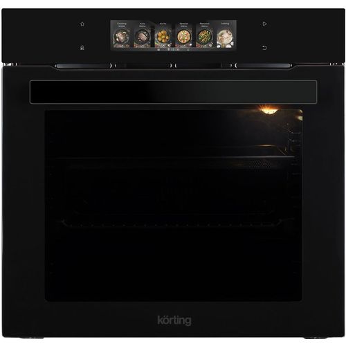 Духовой шкаф электрический Korting OKB 9261 CPGN, 75л, дверца с 3 стеклами, черный