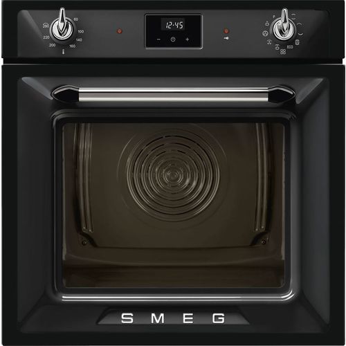 Духовой шкаф электрический SMEG Victoria SOP6900TN, 68л, дверца с 4 стеклами, черный/нержавеющая сталь