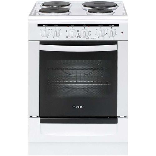 Электрическая плита GEFEST ЭП Н Д 6140 E1WH, эмалированный металл, без крышки, белый