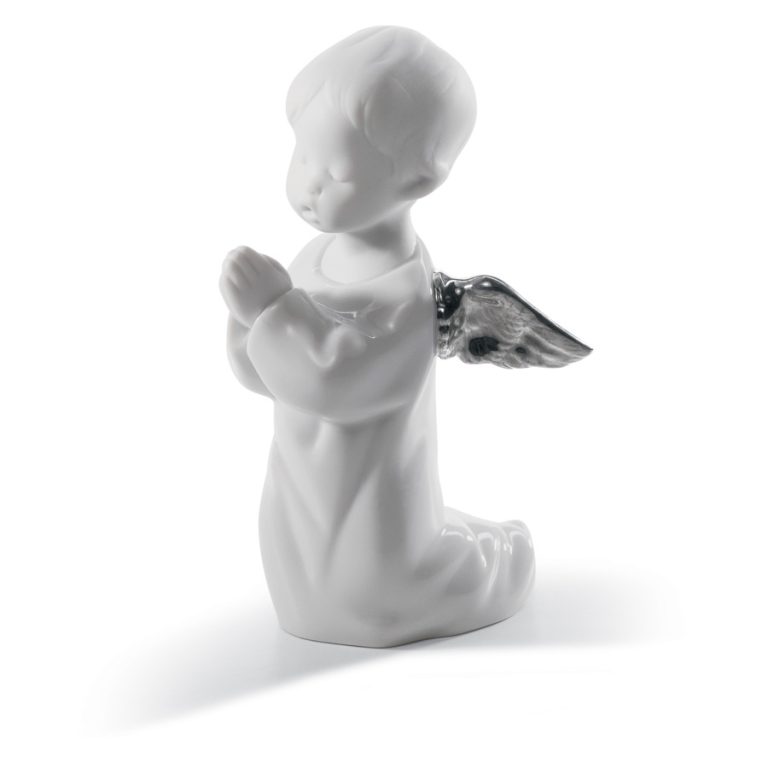 Фигурка Lladro Молящийся ангел Ре-Деко 8х13 см, фарфор