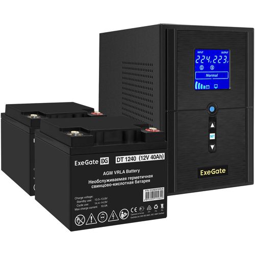 ИБП EXEGATE SineTower SZ-1000.LCD.AVR.2SH.1C13.USB, 1000ВA [ex296793rus]