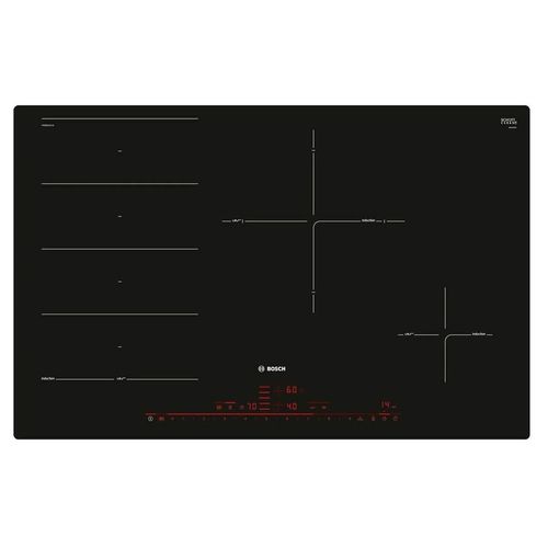 Индукционная варочная поверхность Bosch PXE801DC1E, конфорок: 4 шт., стеклокерамика, независимая, черный