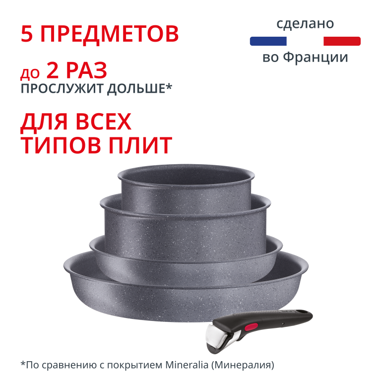Tefal Ingenio Natural Force 5 предметов 16/20/22/28 см L3969053