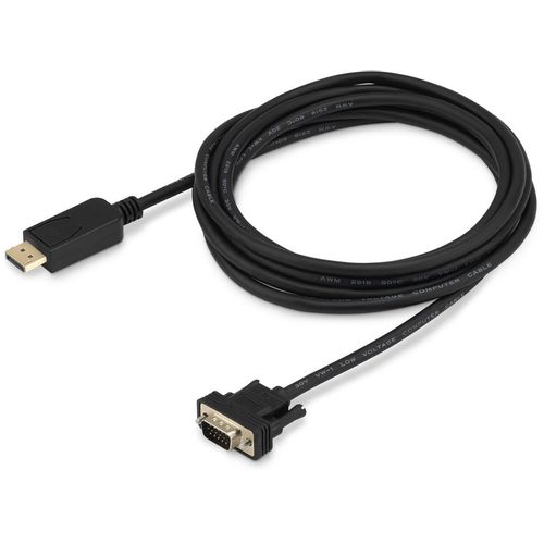 Кабель аудио-видео Buro 1.1v, DisplayPort (m) — VGA (m), 3м, GOLD, черный [bhp dpp_vga-3]