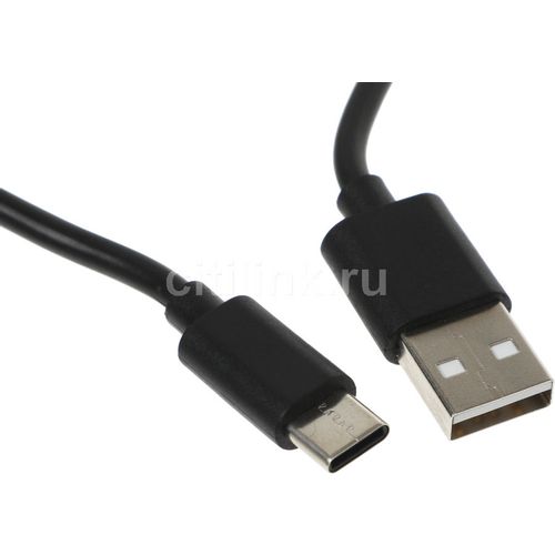 Кабель Buro USB Type-C (m) — USB (m), 2м, 3A, черный [bu-usb-ac-2m]