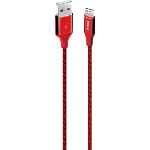 Кабель TTEC 2DK16K, Lightning (m) — USB (m), 1.2м, MFI, красный