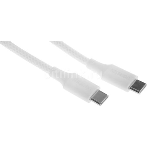 Кабель UGREEN USB Type-C (m) — USB Type-C (m), 1м, 5A, белый [35221]