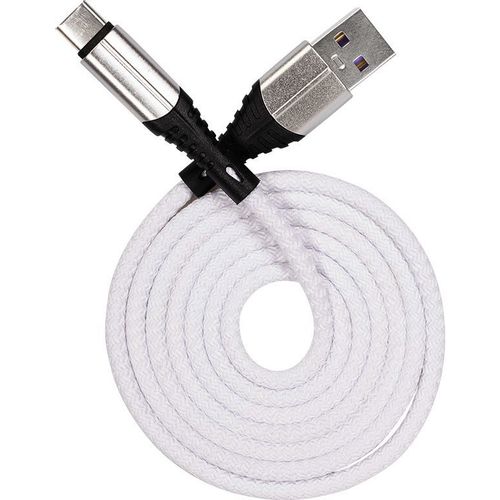 Кабель ZIBELINO USB Type-C (m) — USB (m), 2м, 2.1A, белый [zdnc-typec-2m-wht]