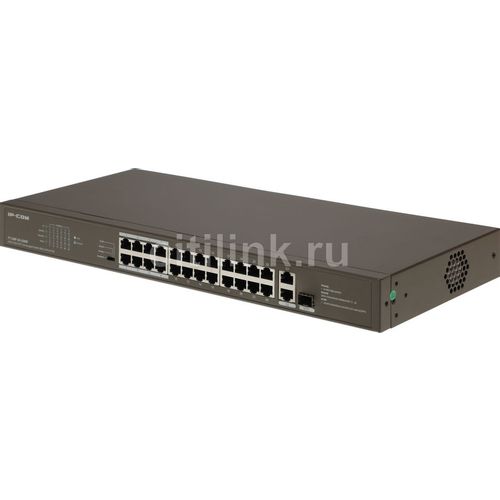 Коммутатор IP-COM F1126P-24-250W, неуправляемый, 26 RJ-45, 10/100/1000 Мбит/с