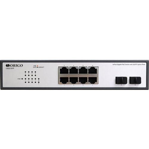 Коммутатор ORIGO OS2210FP/120W, неуправляемый, 8 RJ-45, 10/100/1000 Мбит/с [os2210fp/120w/a1a]