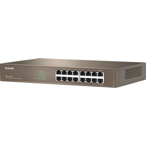 Коммутатор TENDA TEG1016D, неуправляемый, 16 RJ-45, 10/100/1000 Мбит/с