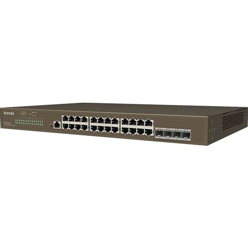 Коммутатор TENDA TEG3328F, управляемый, 24 RJ-45, 10/100/1000 Мбит/с