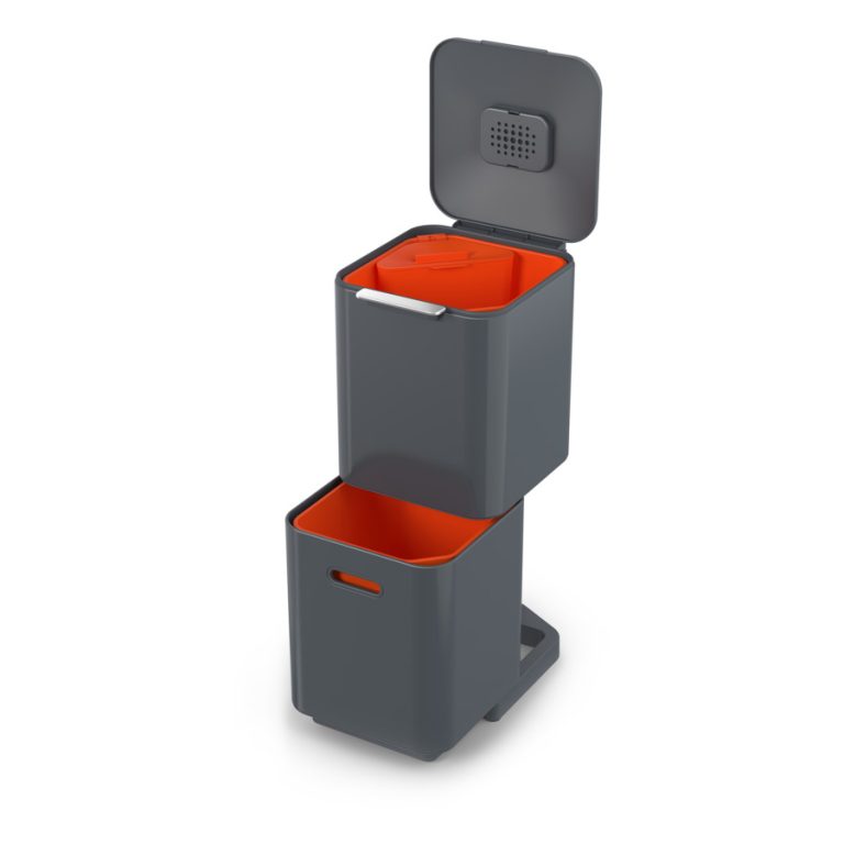 Контейнер для мусора с двумя баками Joseph Joseph, Totem Compact, графит, 40л