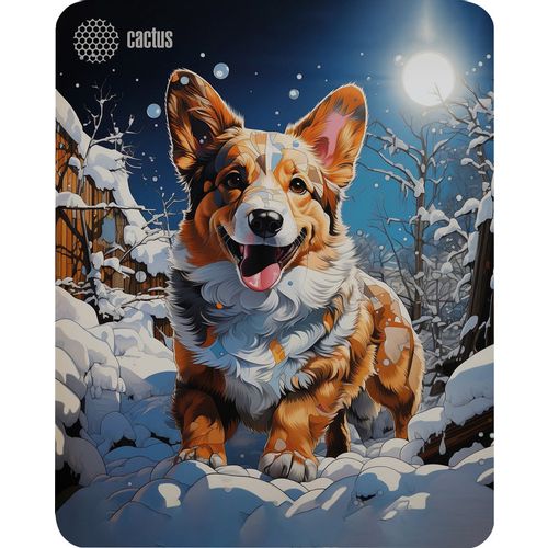 Коврик для мыши Cactus Corgi рисунок, ткань, 300х250х3мм [cs-mpc-d13m]