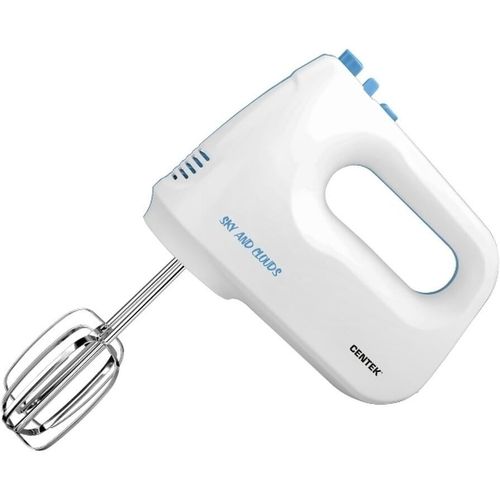 Миксер CENTEK CT-1128, ручной, белый и синий