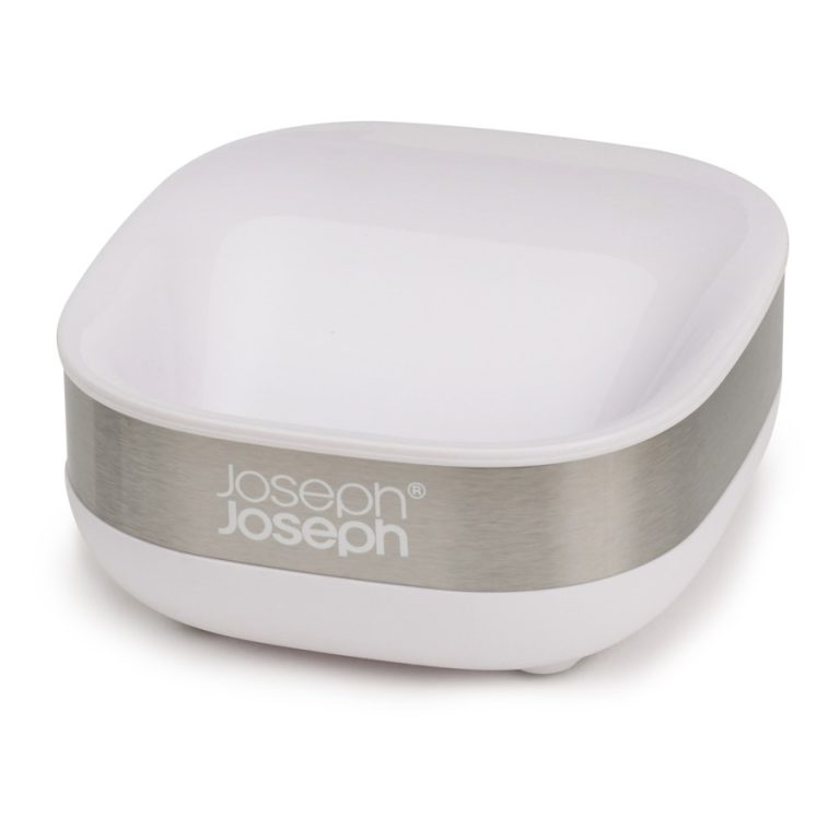 Мыльница Joseph Joseph, «Slim Steel», белая