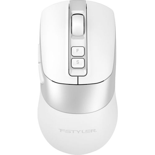 Мышь беспроводная A4TECH Fstyler FB50CS Plus, Bluetooth/Радио, оптическая, USB, 3200dpi, белый — цена и наличие Мышь беспроводная A4TECH Fstyler FB50CS Plus, Bluetooth/Радио, оптическая, USB, 3200dpi, белый