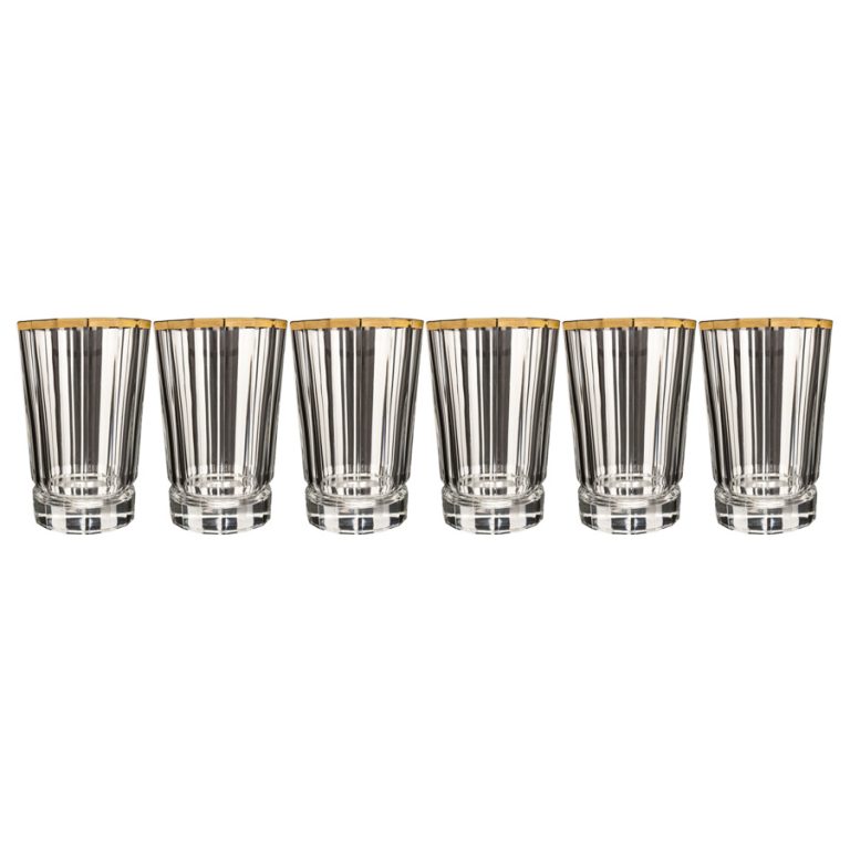 CRISTAL D'ARQUES Набор стаканов для воды Cristal D’arques Macassar Gold 360 мл, 6 шт, стекло