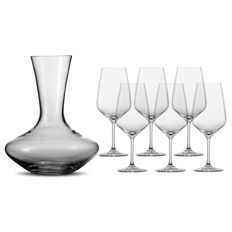 Набор Zwiesel Glas из декантера Классико 750 мл и 6 бокалов для красного вина Taste 656 мл — цена и наличие Набор Zwiesel Glas из декантера Классико 750 мл и 6 бокалов для красного вина Taste 656 мл