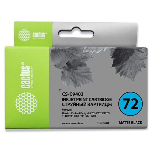 Картридж Cactus CS-C9403, №72, черный матовый / CS-C9403