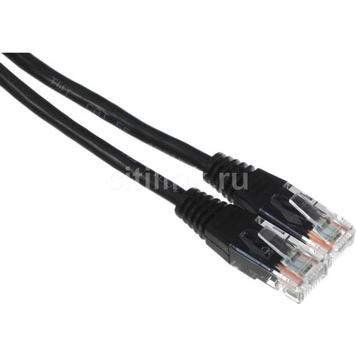 Патч-корд LanMaster вилка RJ-45, вилка RJ-45, кат.5E, ПВХ, 1м, черный [twt-45-45-1.0-bk]