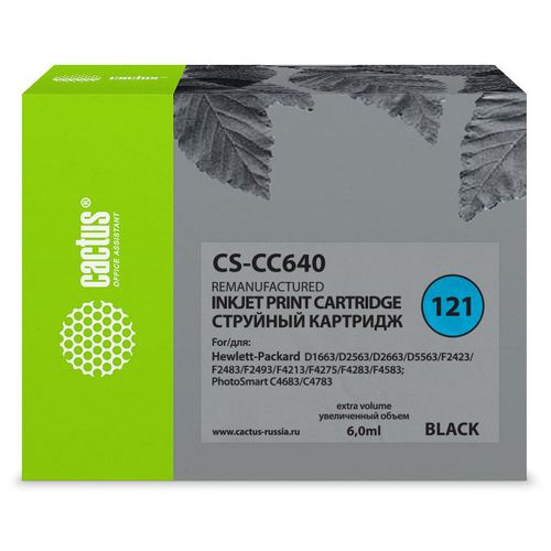 Картридж Cactus CS-CC640, №121, черный / CS-CC640 — цена и наличие Картридж Cactus CS-CC640, №121, черный / CS-CC640