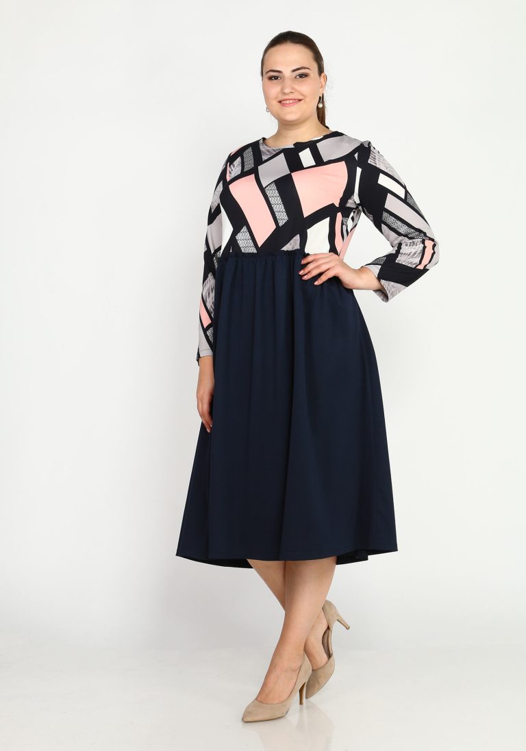 Frida Collection Платье контрастное миди