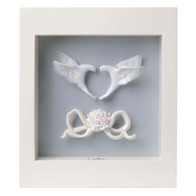 Рамка для фото Lladro Романтические голуби 20х23 см, фарфор