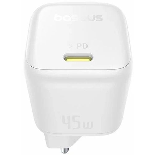 Сетевое зарядное устройство BASEUS PicoGo GaN, USB-C, 45Вт, 3A, белый — цена и наличие Сетевое зарядное устройство BASEUS PicoGo GaN, USB-C, 45Вт, 3A, белый