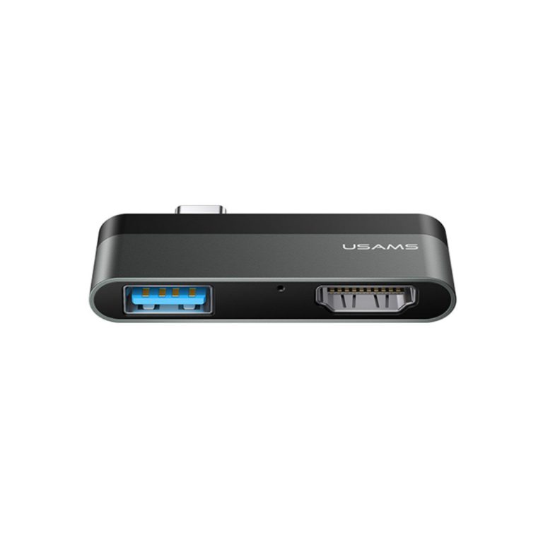 Usams SJ462 Type-C — HUB (USB+HDMI) (серый)