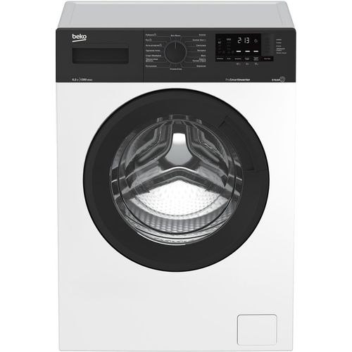 Стиральная машина Beko WSRE76120XAWI, с фронтальной загрузкой, 6.5кг, 1200об/мин, с паром, инверторная — цена и наличие Стиральная машина Beko WSRE76120XAWI, с фронтальной загрузкой, 6.5кг, 1200об/мин, с паром, инверторная