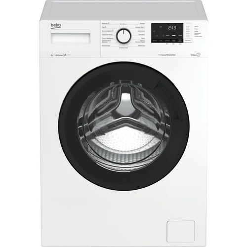 Стиральная машина Beko WSRE8612XAWI, с фронтальной загрузкой, 8кг, 1200об/мин, с паром, инверторная — цена и наличие Стиральная машина Beko WSRE8612XAWI, с фронтальной загрузкой, 8кг, 1200об/мин, с паром, инверторная
