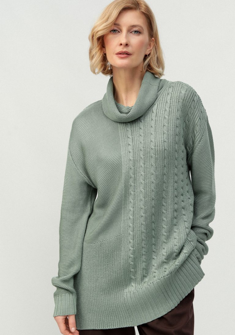 Vivawool Удлиненный джемпер с косами
