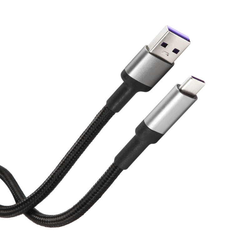 Usams USB — Type-C, 6А, нейлон (черный)