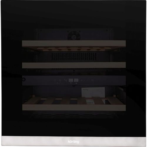 Винный шкаф Korting KFW 604 DB GXN, вместимость: 30 бутылок, 59.5см, черный — цена и наличие Винный шкаф Korting KFW 604 DB GXN, вместимость: 30 бутылок, 59.5см, черный